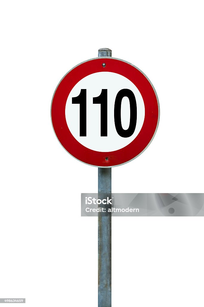 speed limit in europe speed limit in europe  - 110 kilometers per hour Over 100 Stock Photo