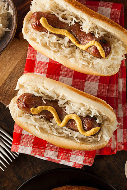 istock Homemade Bratwurst with Sauerkraut 498643789
