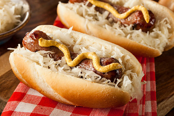 istock Homemade Bratwurst with Sauerkraut 498644581