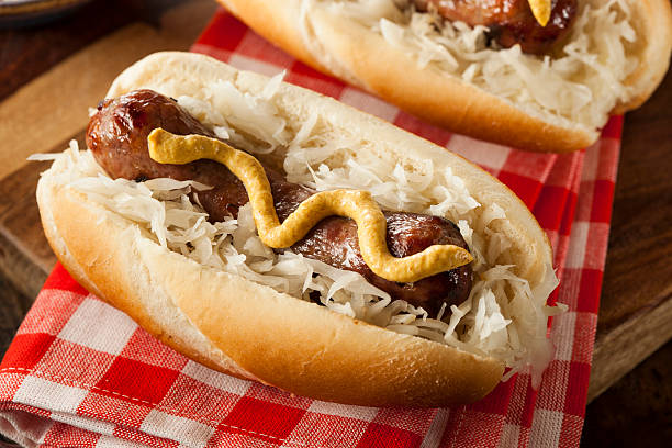 istock Homemade Bratwurst with Sauerkraut 498644585