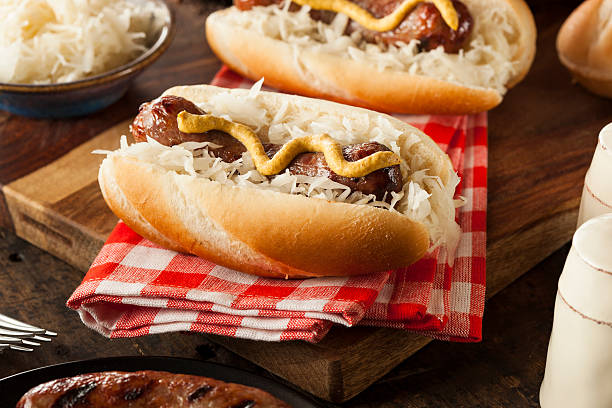 istock Homemade Bratwurst with Sauerkraut 498645161