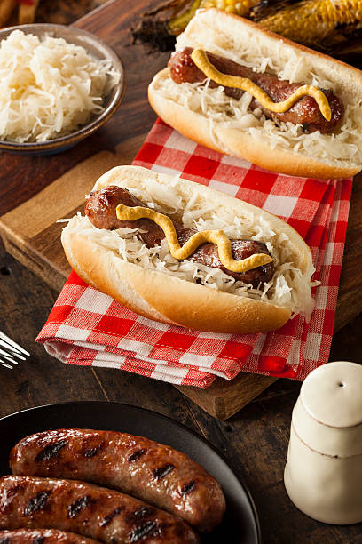 istock Homemade Bratwurst with Sauerkraut 498645285