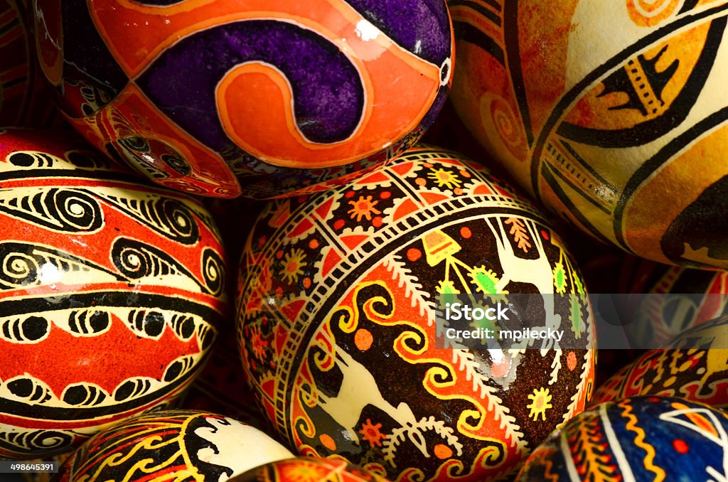 Ukrainische Ostern Eier-Pysanky - Lizenzfrei Bunt - Farbton Stock-Foto