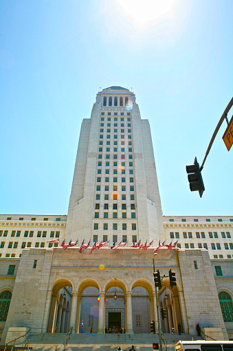 City Hall of Los Angeles. One of the oldest skyscrapers in Los Angeles.