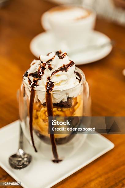 Drowned Coffee Stock Photo - Download Image Now - Affogato, Cafe, Chocolate Sauce