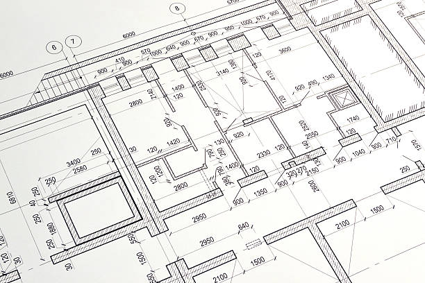 istock Drawing a floor plan of the building 498646225