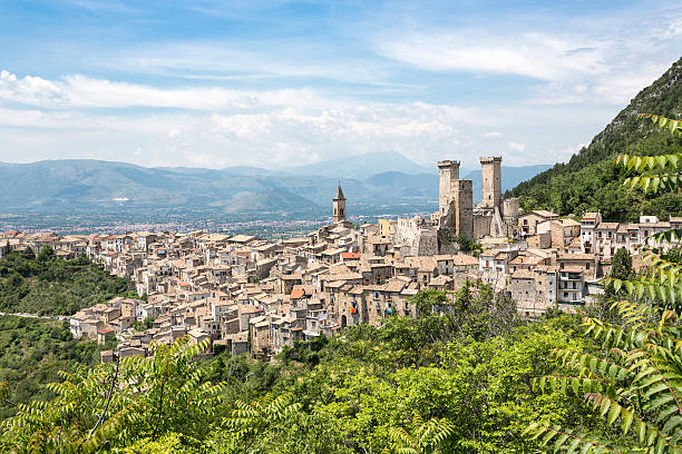 Pacentro skyline in the summer, Abruzzi Italy