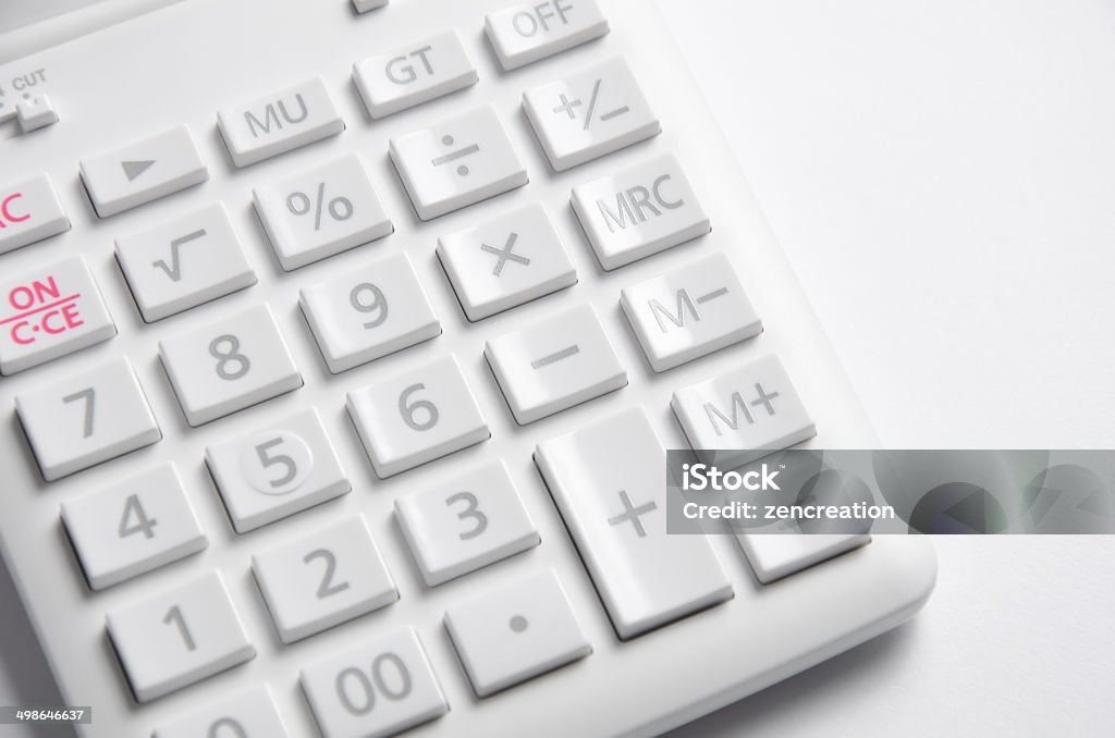 Branco calculadora - Royalty-free Analisar Foto de stock