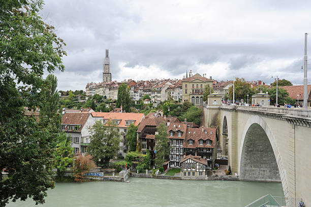 istock Overview at the old Unesco world heritage town of Bern 498648043