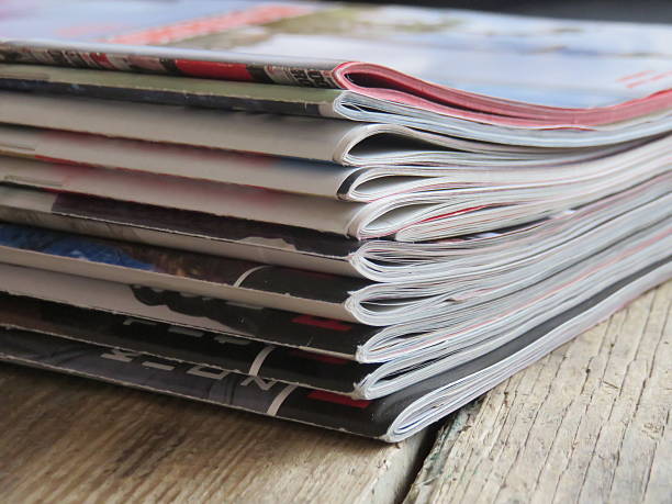 istock Magazines on the wooden table 498649220