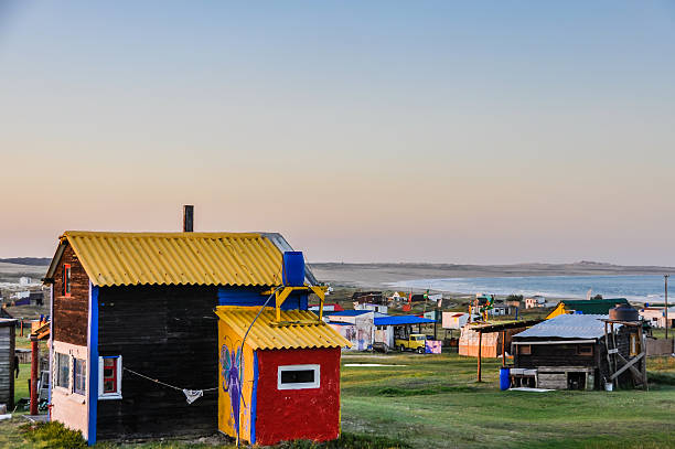 Evening view in Cabo Polonio, Uruguay Cabo Polonio, Uruguay - March 29, 2012: Evening in the hippy village of Cabo Polonio in Uruguay. cabo polonio photos stock pictures, royalty-free photos & images