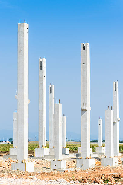 istock Construction site for a new factory, industry zone 498649862