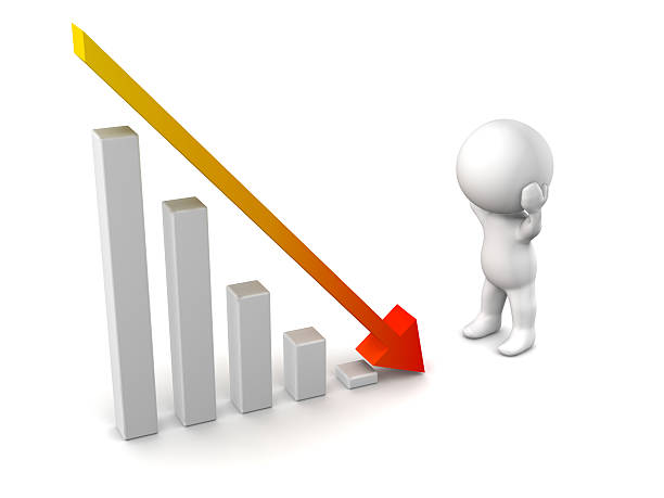 istock 3D Man Stressed about Profit Loss 498649994