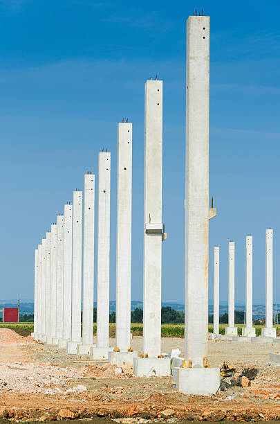 istock Construction site for a new factory, industry zone 498650128
