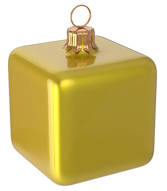 istock Christmas ball cube geometric New Year's Eve unusual bauble 498652042