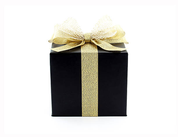 istock black gift box with gold ribbon 498653168