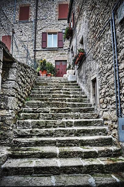 stone stairs in San Leo, Rimini