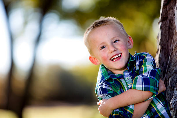 istock Cute Blond 3 Year Old Boy Outside 498658124