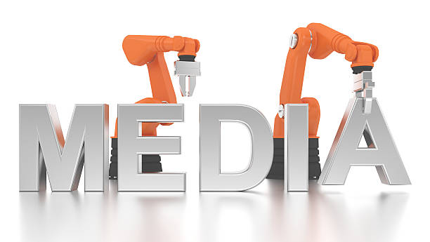 istock Industrial robotic arms building MEDIA word 498658542