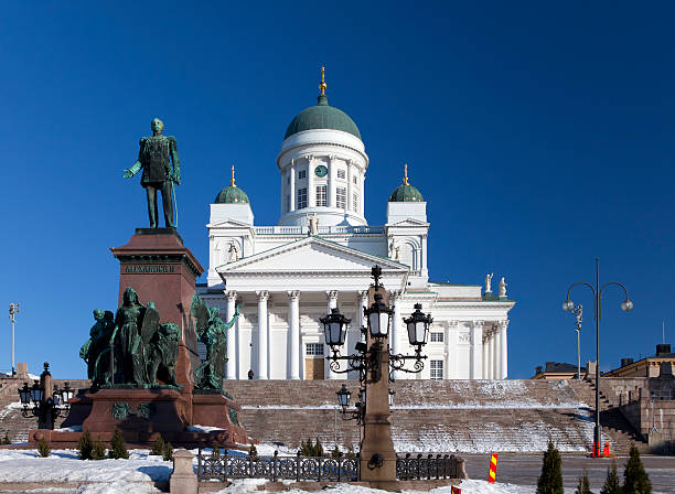 istock Lutheran cathedral and monument to  Emperor Alexander II in Helsinki, 498661536