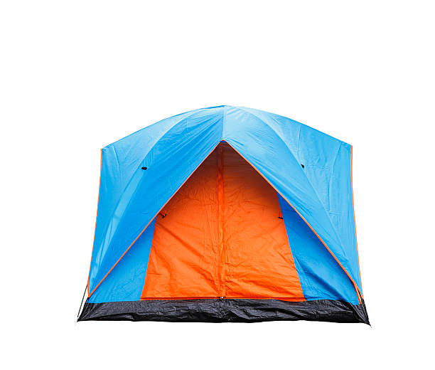 istock Isolated blue and orange dome tent 498662054