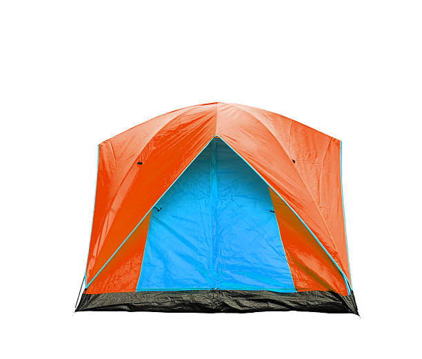 istock Isolated blue and orange dome tent 498662186