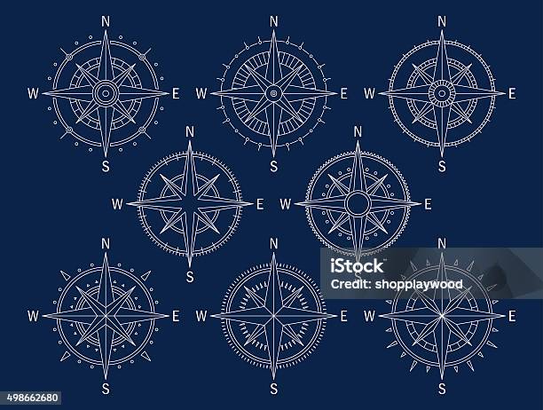 Compas Aspects Compas Set White Graphic Stock Illustration - Download Image Now - Rose ...