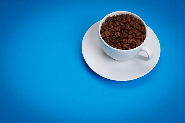 Coffeebean's Isolated on blue background