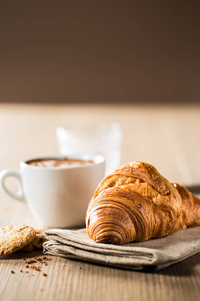 Croissant breakfast stock photo