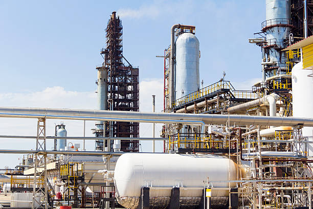 istock White tank on background refinery 498663418