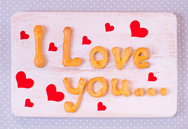 istock I love you text making with cookies for Valentine's day 498663484