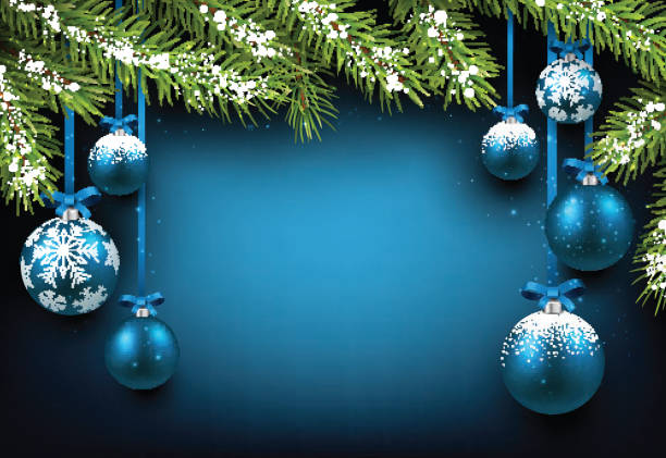Christmas blue background
Christmas blue background with fir branches and balls. Vector illustration.
christmas card template stock illustrations