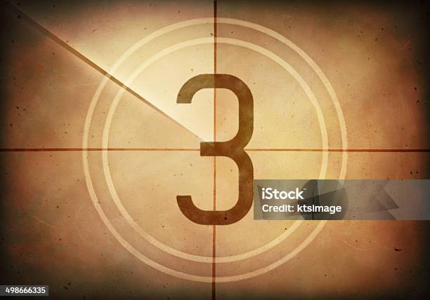Countdown Three Stock Photo - Download Image Now - Countdown, Movie, Time