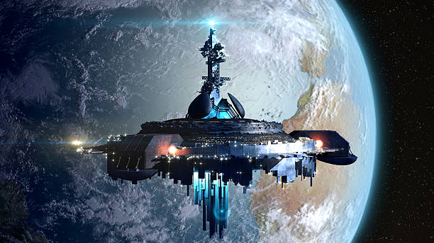 istock Alien mothership near Earth 498666425