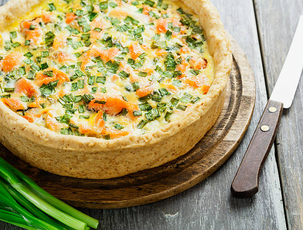 istock Quiche pie with fish and nettles 498666635