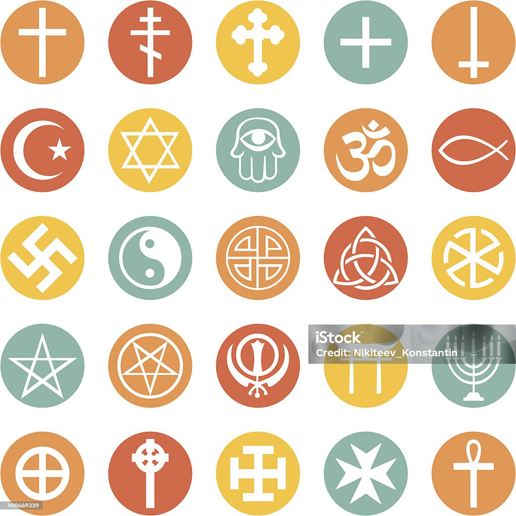Relicious Vector Set Of Religious Symbols Stock Illustration - Download Image Now ...