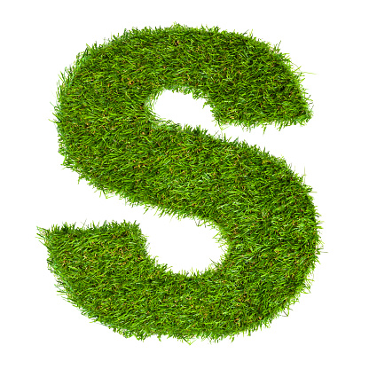 Letter S Made Of Green Grass Isolated On White Stock Photo - Download Image  Now - Alphabet, Collection, Creativity - iStock