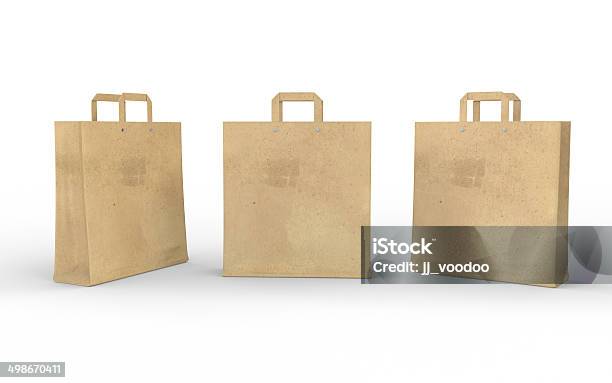 Brown Blank Paper Bag Isolated On White With Clipping Path Stock Photo - Download Image Now