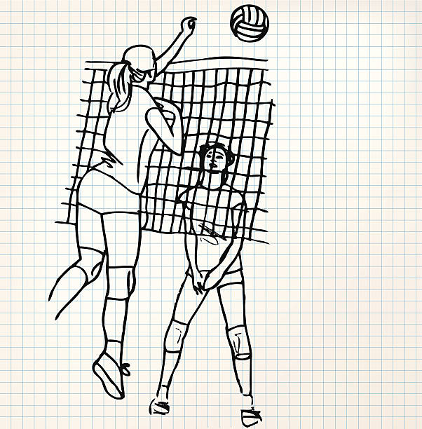 10+ Drawing Of How To Draw A Volleyball Net Stock Photos, Pictures ...