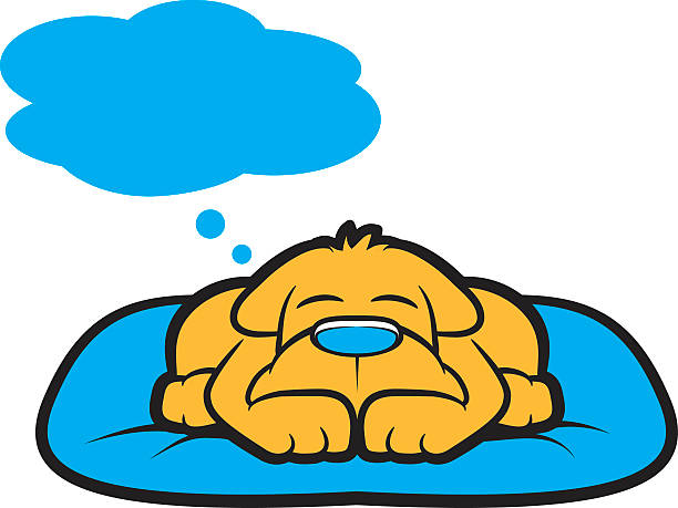 ilustrações de stock, clip art, desenhos animados e ícones de doggy sonho - cloud ideas contemplation concentration