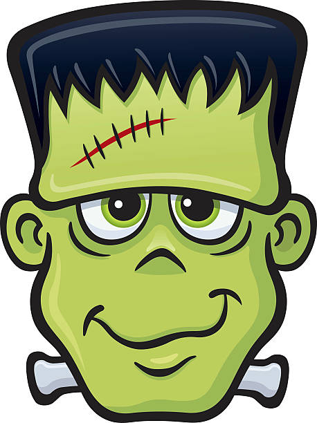 frankenstein potwór twarz - frankenstein stock illustrations