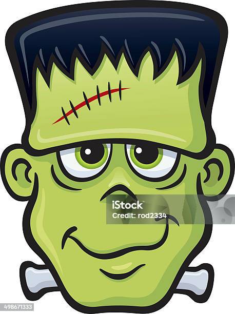Frankenstein Monster Face Stock Illustration - Download Image Now - Frankenstein, Monster - Fictional Character, Spooky
