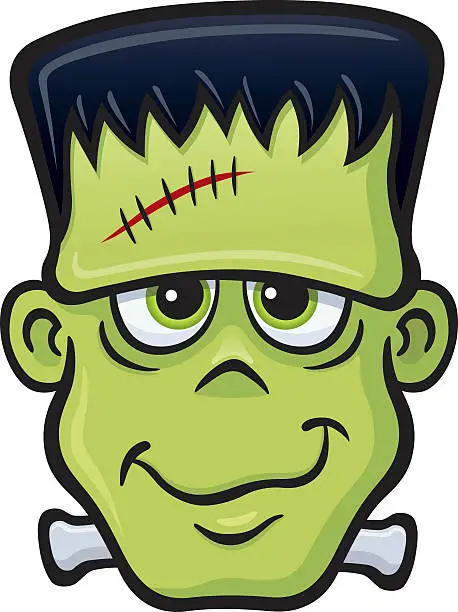 Vector illustration of Frankenstein Monster Face