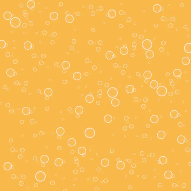 Vector illustration of Orange water droplets background.