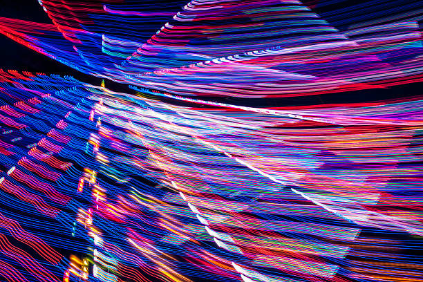 Multi-Colored Lights in Abstract Patterns stock photo