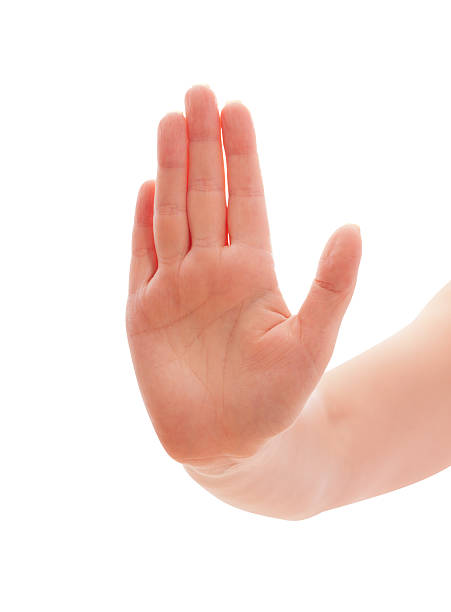 istock Woman hand showing five count. 498680745