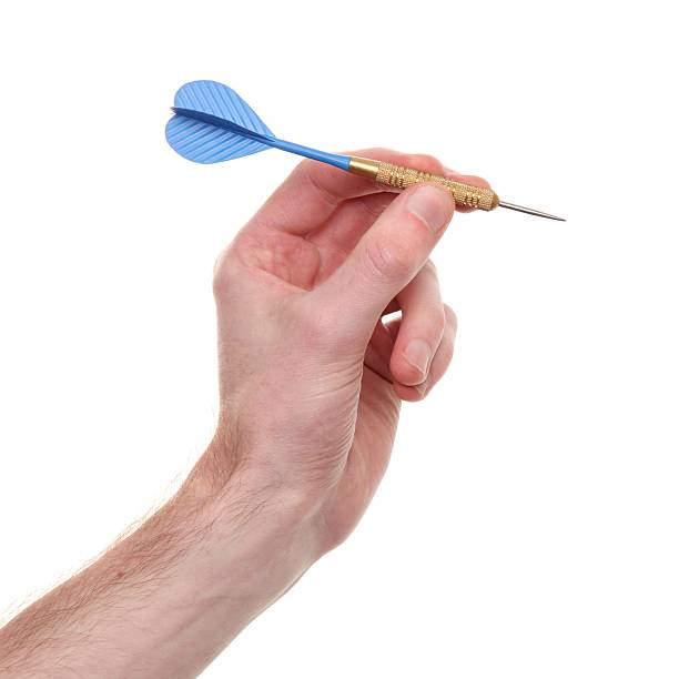istock Male hand holding a dart 498681621