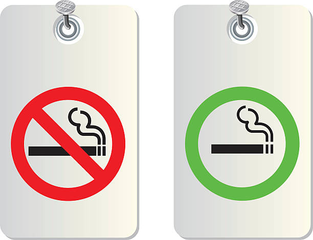 strefa dla palących i dla niepalących - tobacco sticks stock illustrations
