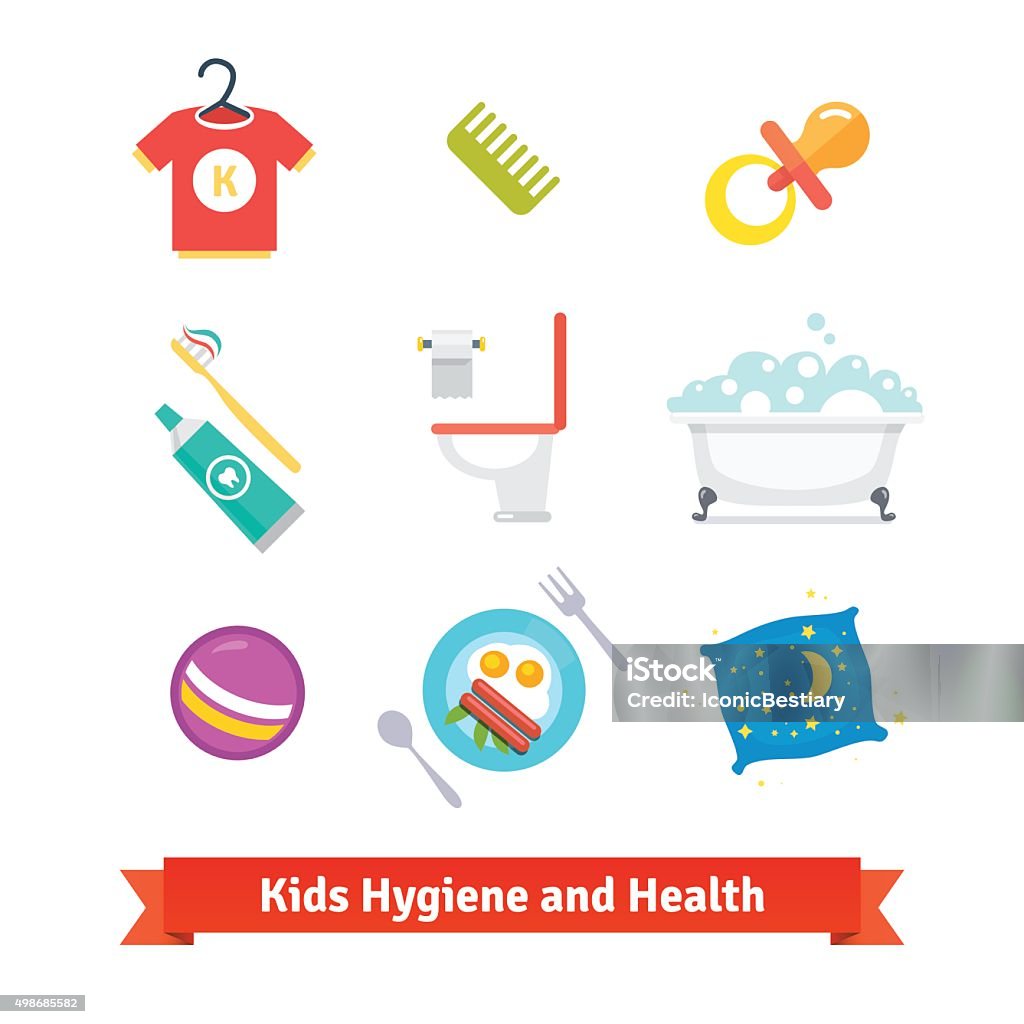 Kids Health And Hygiene Stock Illustration - Download Image Now ...