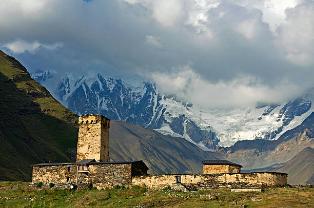 istock Medieval Church in Ushguli 498686050
